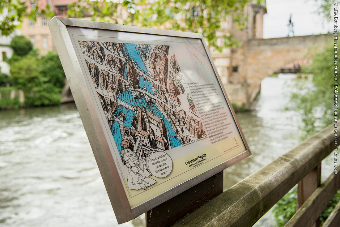 Flusserlebnispfad an der Regnitz (Bamberg, Steigerwald)