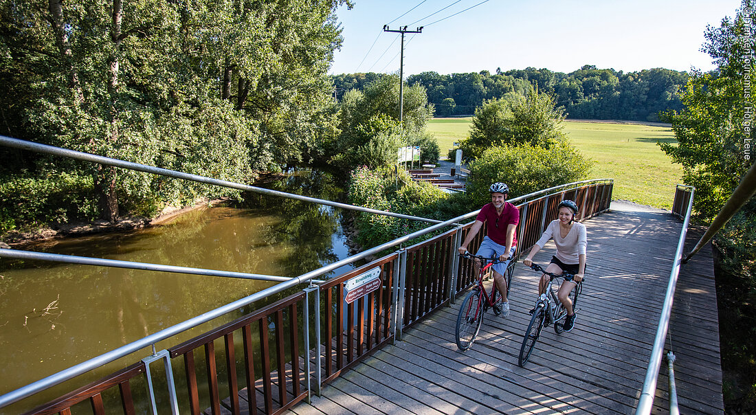 Am Zusammenfluss von Rotem und Weißem Main (Kulmbach, Frankenwald)