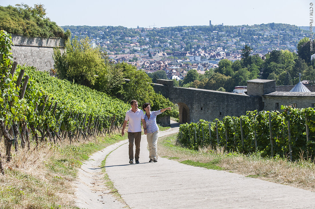 Spaziergang in der Weinlage „Innere Leiste” (Würzburg, Fränkisches Weinland)