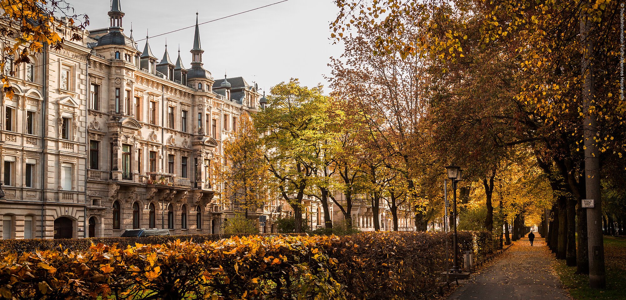 Hornschuchpromenade im Herbst