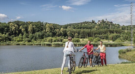 Goldbergsee mit Schloss Callenberg (Coburg, Coburg.Rennsteig)